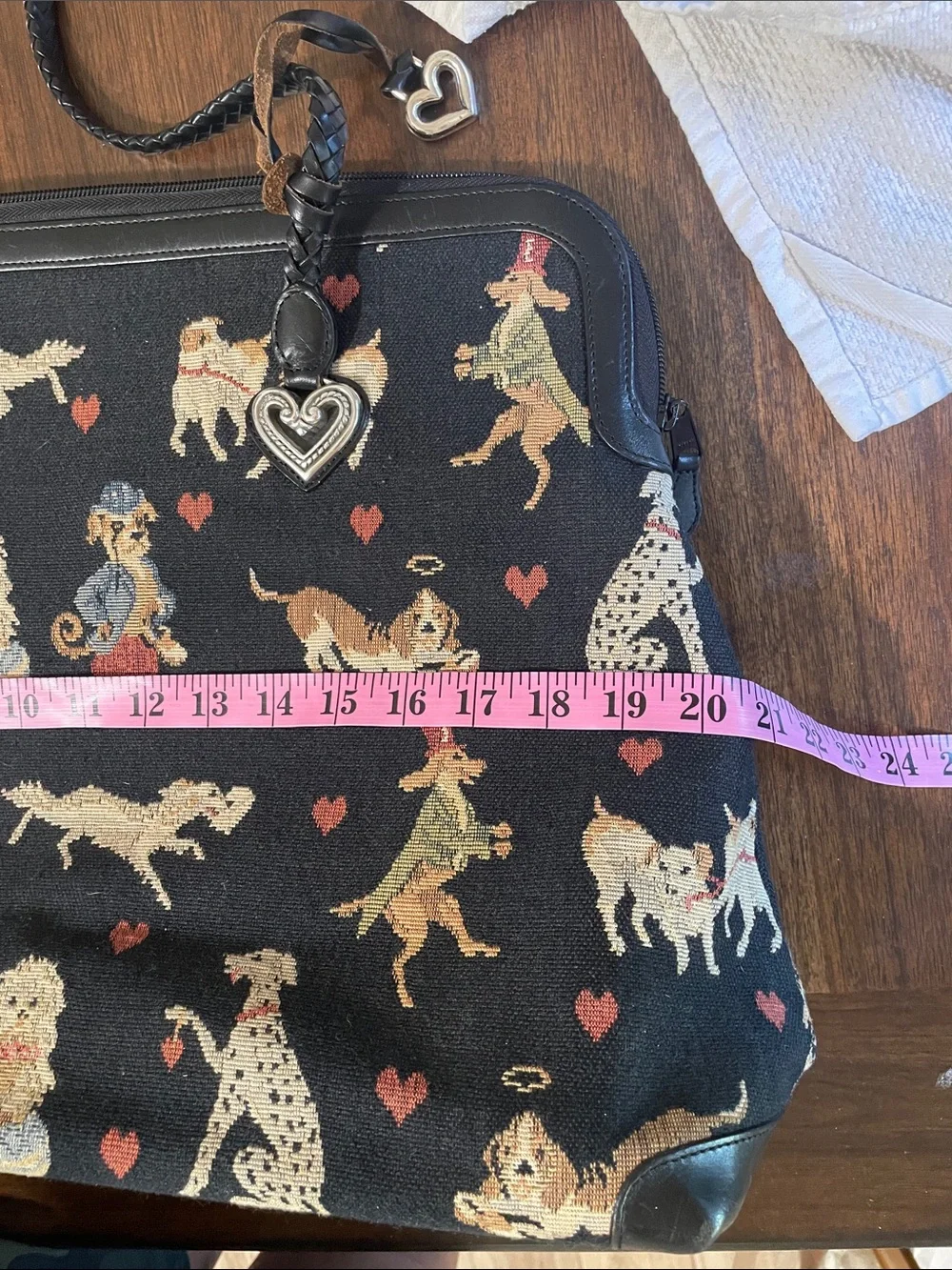 Brighton Dog print travel overnight bag